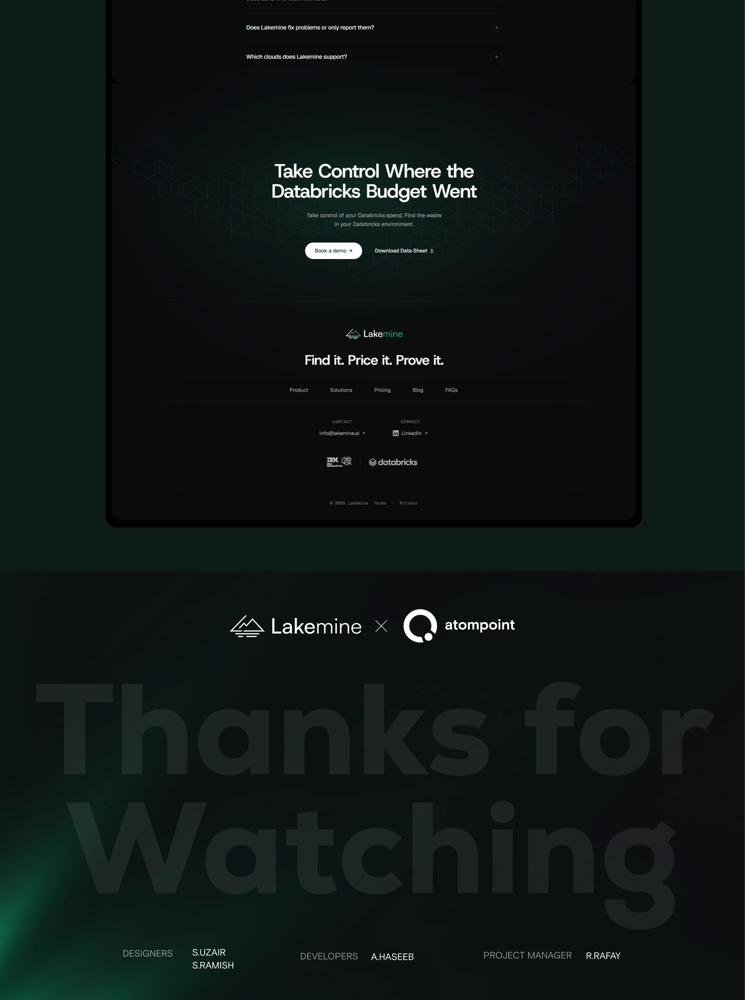 Lakemine case study, continued