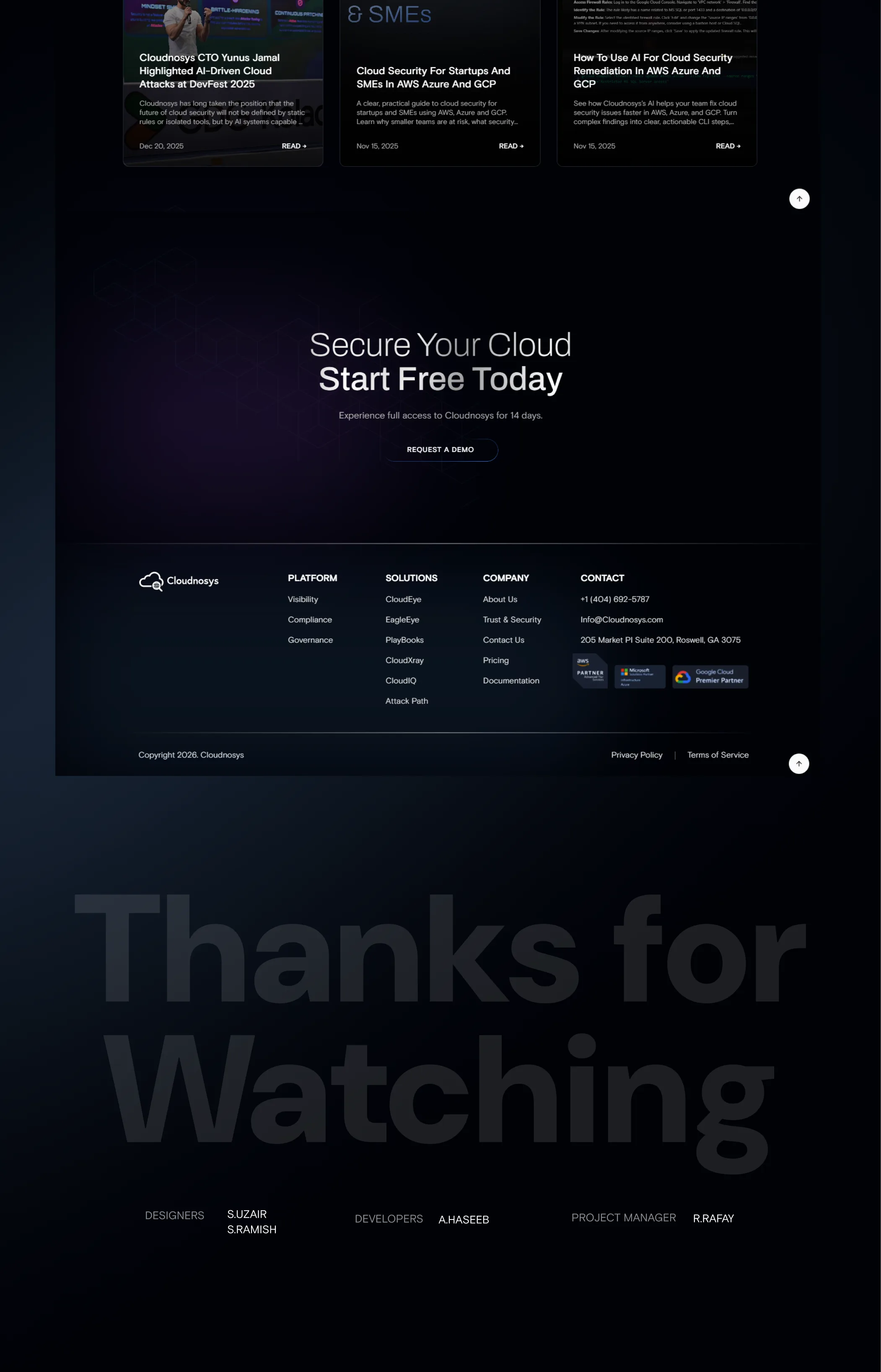 Cloudnosys case study, continued